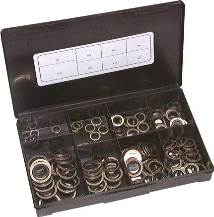 Kit de juntas hidráulicas para roscas de M8 a M22 145 piezas