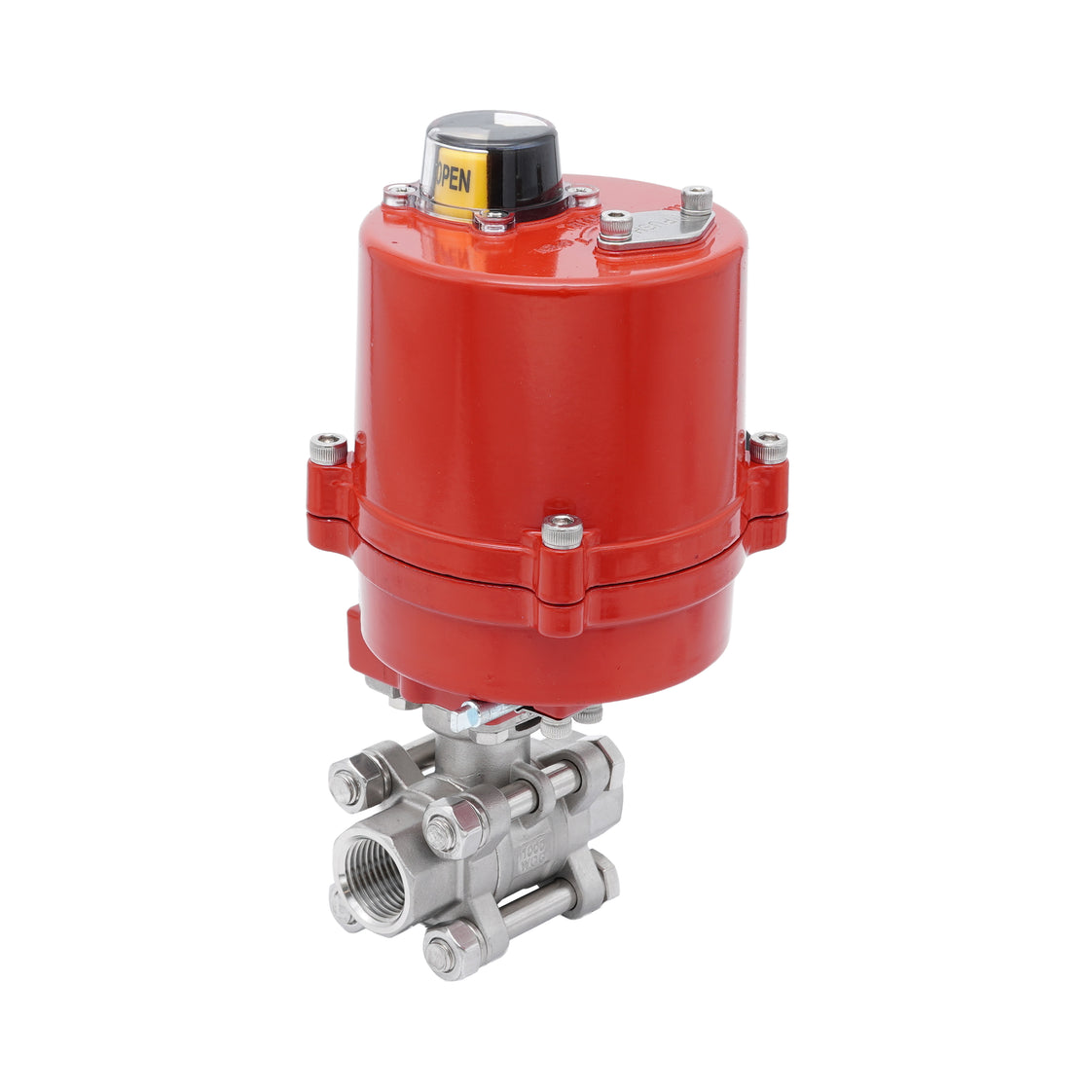 Válvula de Bola Eléctrica de Acero Inoxidable 2 Vías Rp 3/4'' 100-240 V AC