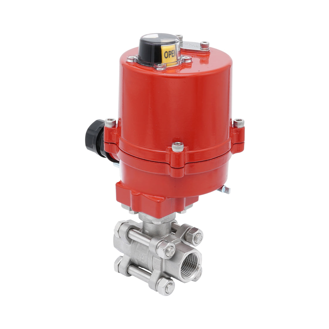 Válvula de Bola Eléctrica de Acero Inoxidable 2 Vías Rp 1/4'' 24 V AC/DC