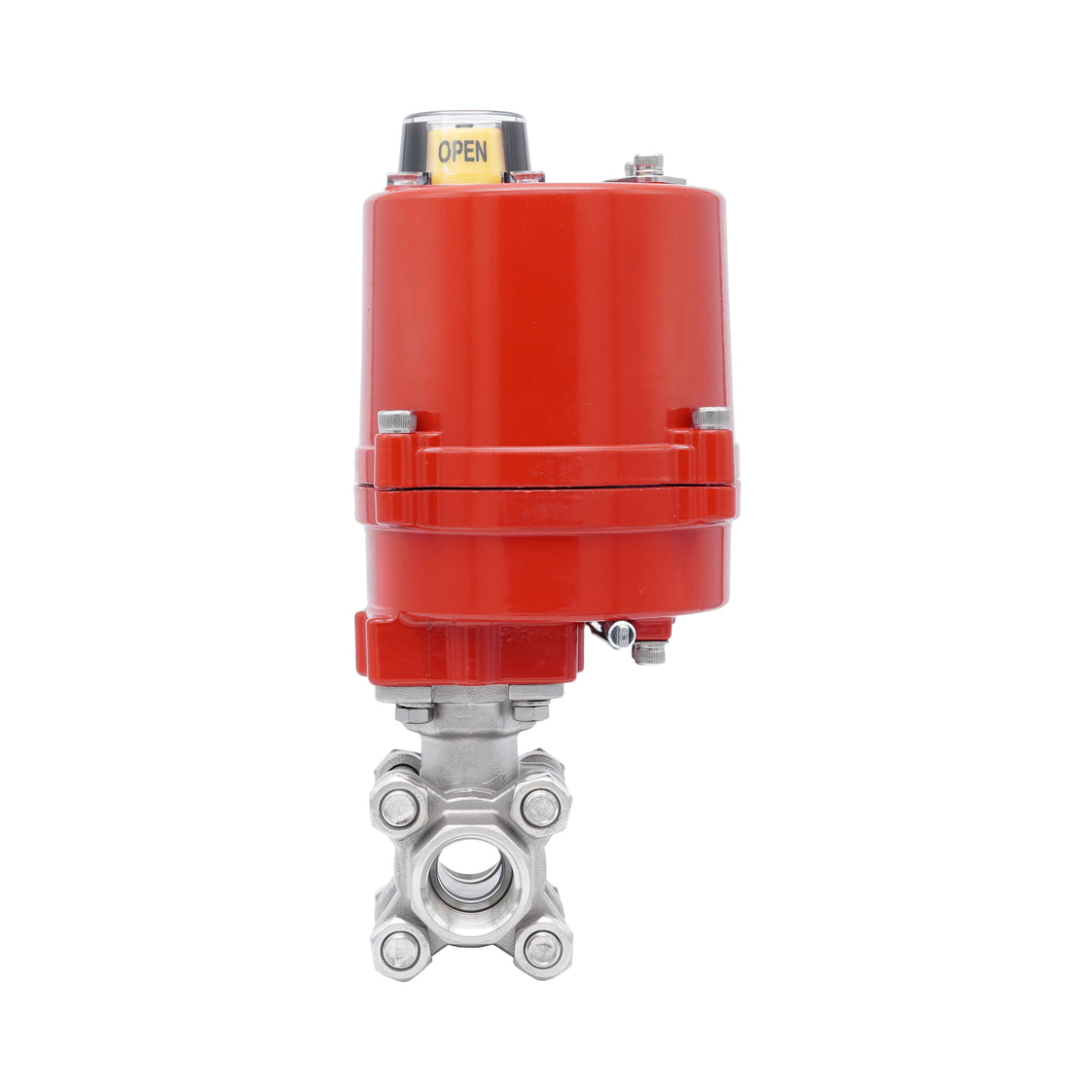 Válvula de Bola Eléctrica de Acero Inoxidable 2 Vías Rp 3/8'' 24 V AC/DC