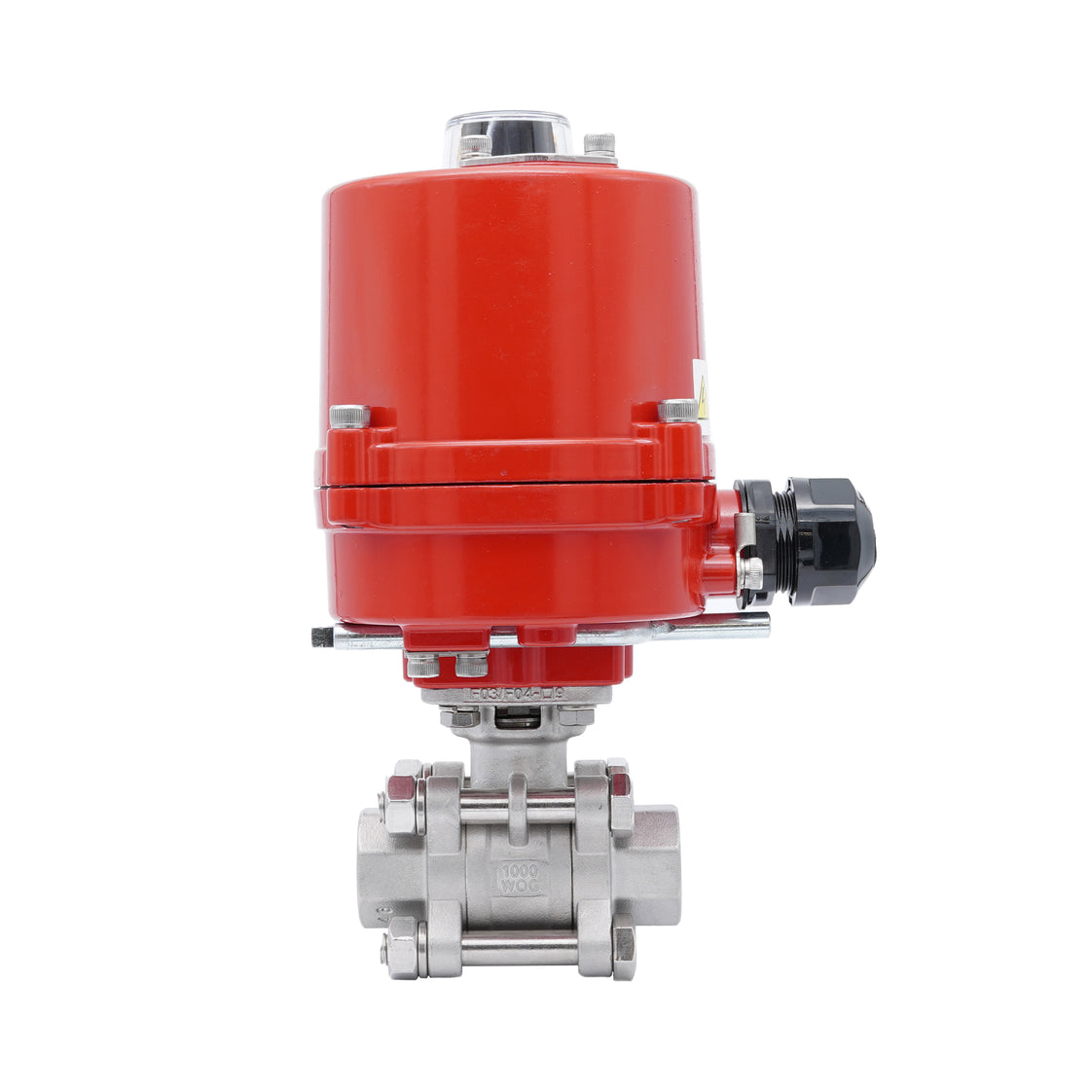 Válvula de Bola Eléctrica de Acero Inoxidable 2 Vías Rp 3/4'' 24 V AC/DC