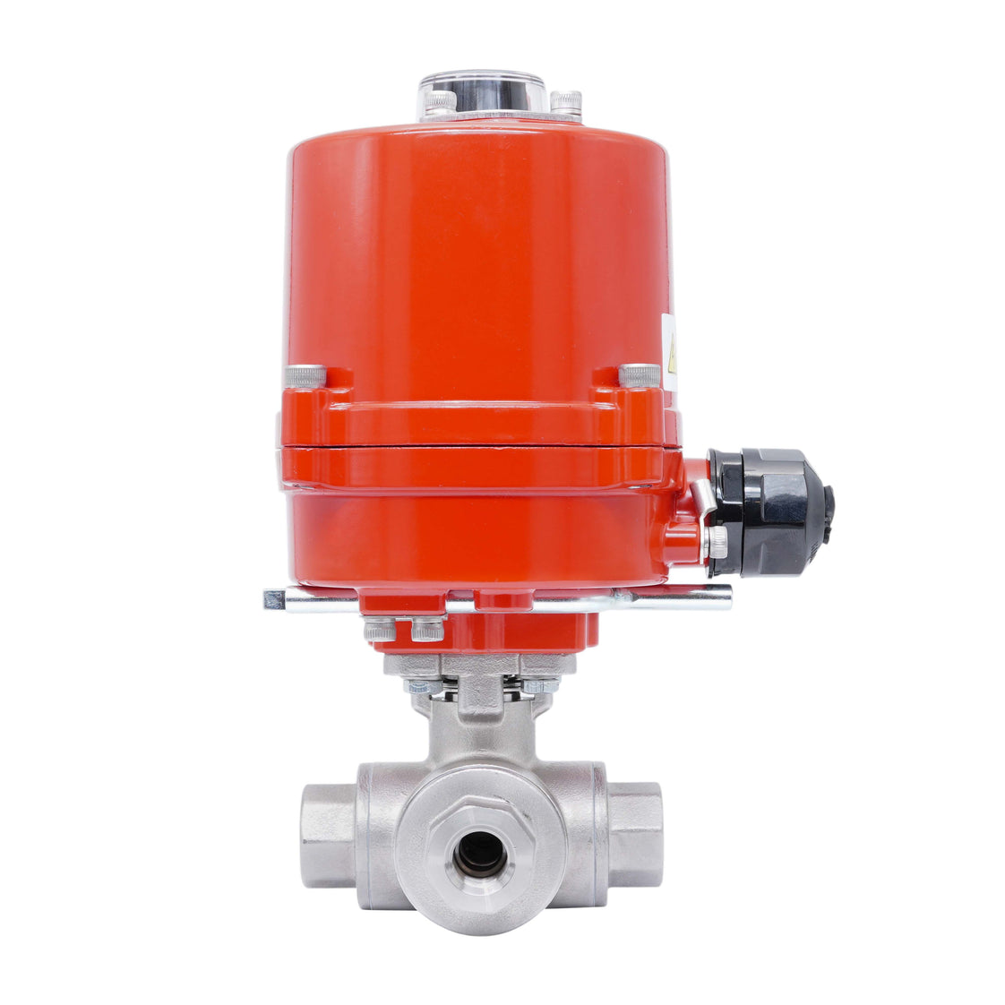 Válvula de Bola Eléctrica de 3 Vías T-Port de Acero Inoxidable Rp 3/8'' 24 V AC/DC
