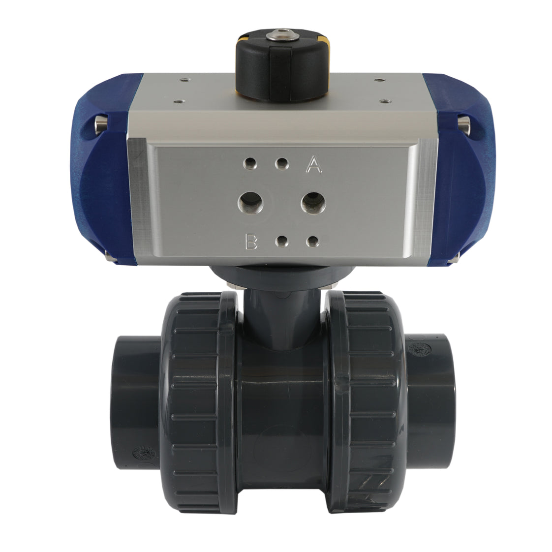 Válvula de bola neumática de PVC de 32 mm, 2 vías y doble efecto - VDL