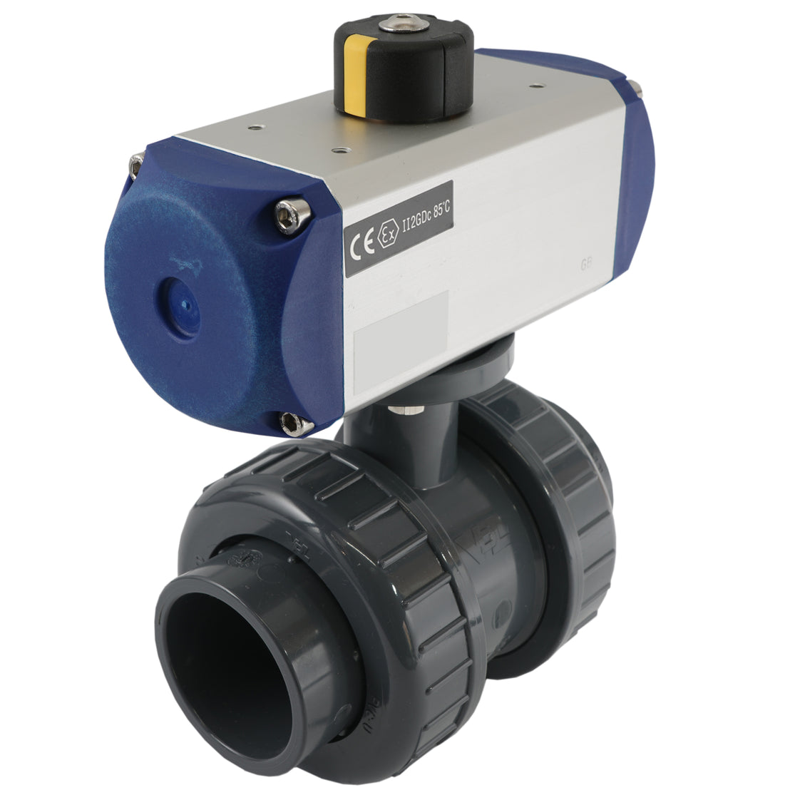 Válvula de bola neumática de PVC de 2 vías y 32 mm, abierta por resorte - VDL