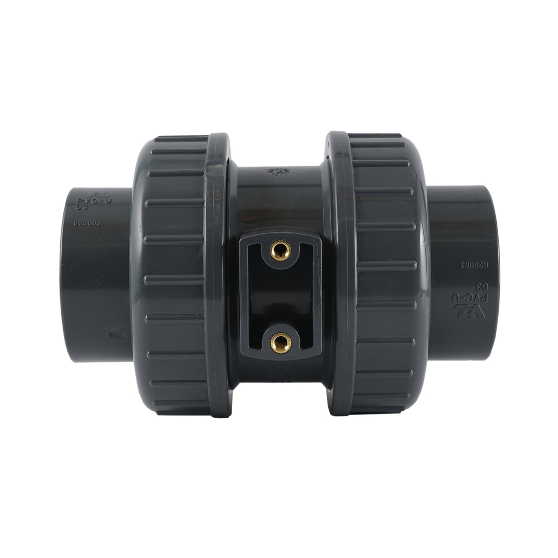 Válvula de bola neumática de PVC de 63 mm, 2 vías y doble efecto - VDL