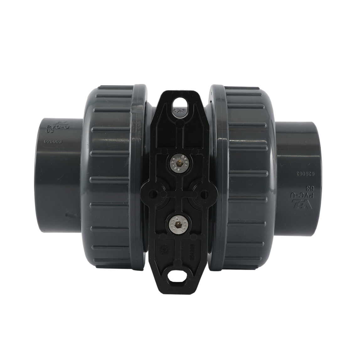 Válvula de bola neumática de PVC de 63 mm, 2 vías y doble efecto - VDL