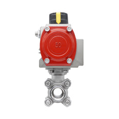 Válvula de Bola Neumática de Acero Inoxidable 2 Vías Rp 3/8'' Doble Efecto