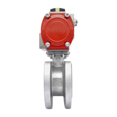 Válvula de Bola de Acero Inoxidable con Bridas Neumática 2 Vías de 1 Pieza DN20 PN40 Doble Efecto