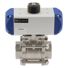 Válvula de bola neumática de 2 vías de acero inoxidable y doble efecto G1-1/4'' - BL2SA3
