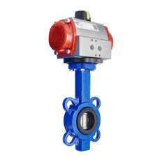 Válvula Mariposa Neumática DN50 (2 Pulgada) Lug Fundición De Hierro Acero Inoxidable EPDM Doble Efecto