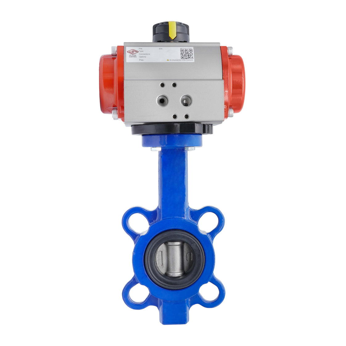 Válvula Mariposa Neumática DN50 (2 Pulgada) Lug Fundición De Hierro GGG 40 EPDM Doble Efecto