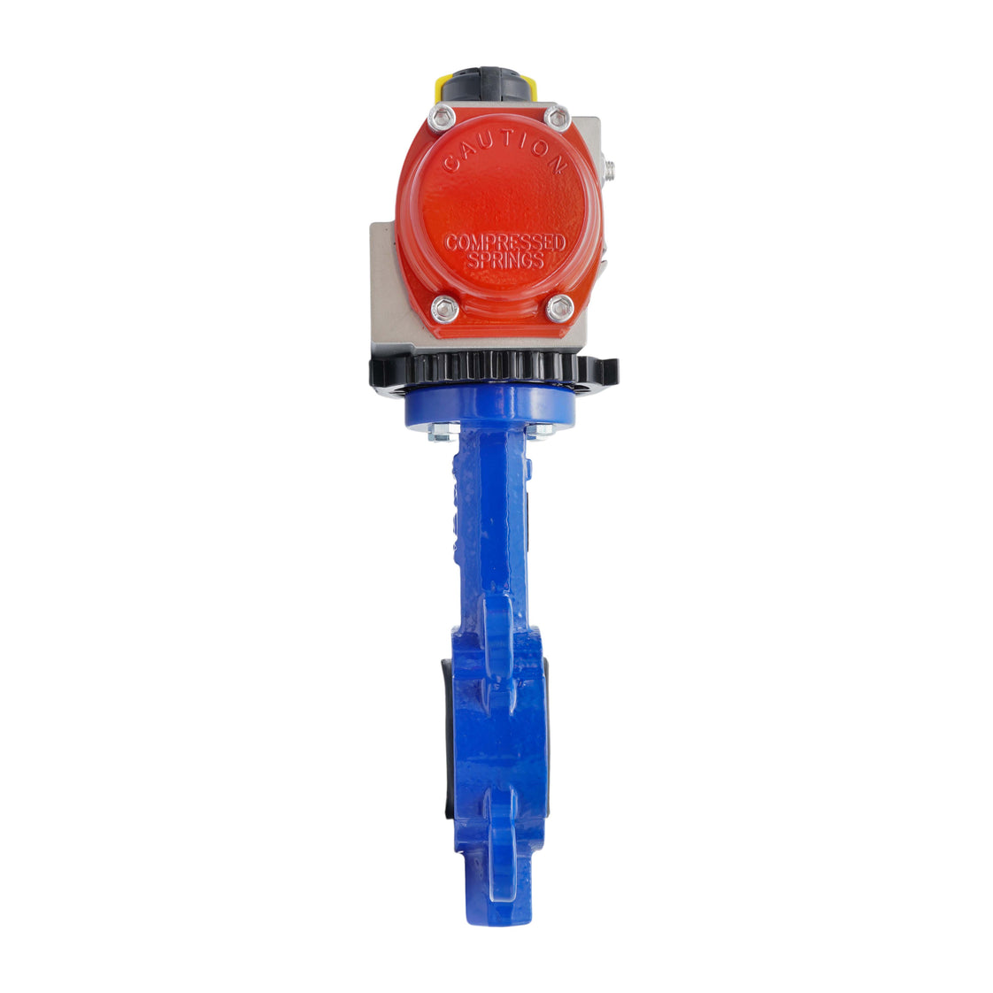 Válvula Mariposa Neumática DN65 (2-1/2 Pulgada) Wafer Fundición De Hierro Acero Inoxidable FKM Doble Efecto