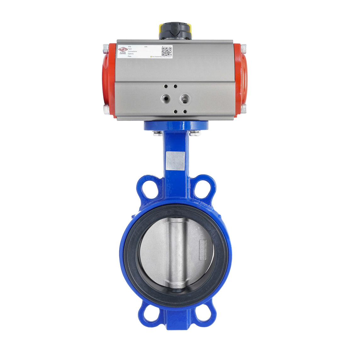 Válvula Mariposa Neumática DN80 (3 Pulgada) Lug Fundición De Hierro GGG 40 EPDM Doble Efecto