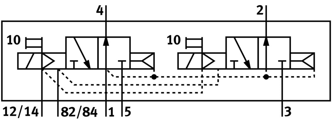 Festo 2x3/2 NO Monostable Válvula Solenoide De Aire G1/8 580L/Min - 8023567