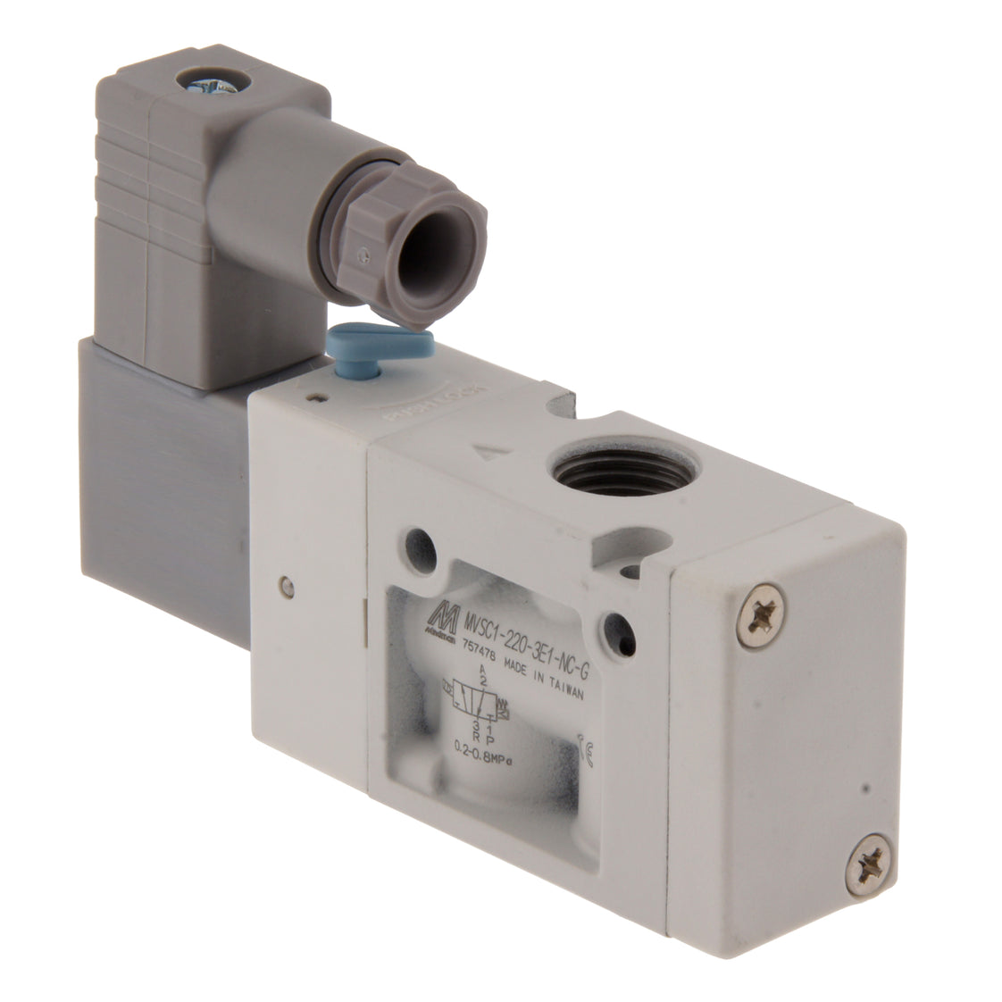 NPT 1/4'' 24V DC 3/2 vías NC Electroválvula 2-8bar MVSC1