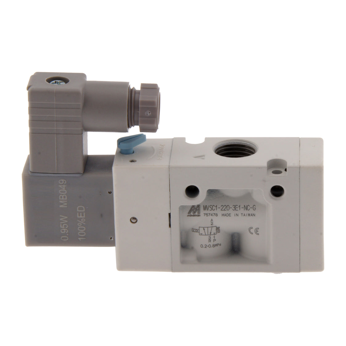 NPT 1/4'' 24V DC 3/2 vías NC Electroválvula 2-8bar MVSC1