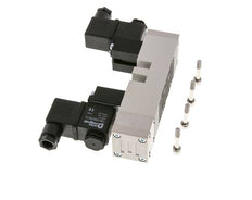 5/3 ISO 5599-1 Válvula solenoide de centro de presión 12V DC 2-10bar/28-140psi YPC