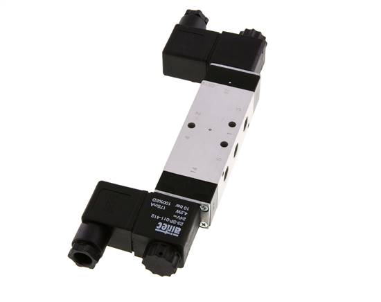 5/3 G1/8'' Válvula solenoide de centro cerrado 115V AC 3-10bar/42-140psi Airtec