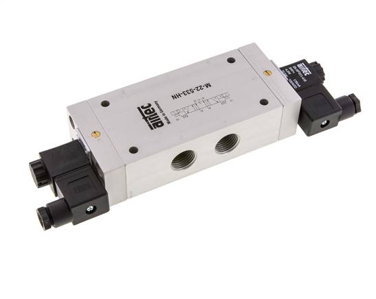 válvula solenoide central de escape 5/3 G1/2'' 115V AC 3-10bar/42-140psi Airtec