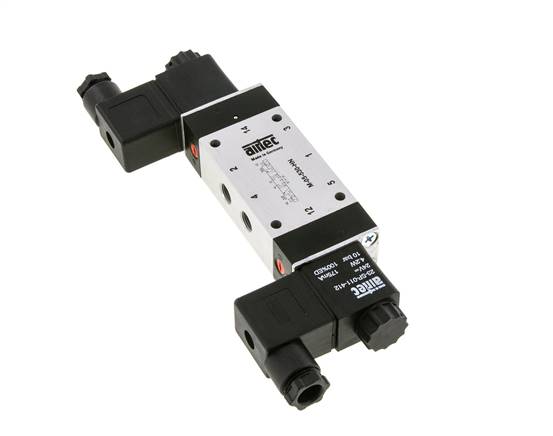 5/3 G1/8'' Válvula solenoide de centro cerrado 115V AC 3-8bar/42-112psi Airtec