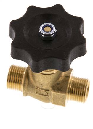 Válvula de aguja de latón G3/8'' macho NBR 40 bar - NLB