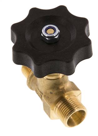 Válvula de aguja de latón G3/8'' macho NBR 40 bar - NLB