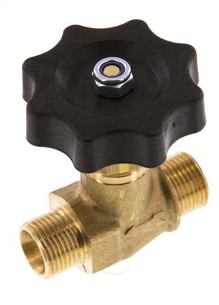 Válvula de aguja de latón G3/8'' macho NBR 40 bar - NLB