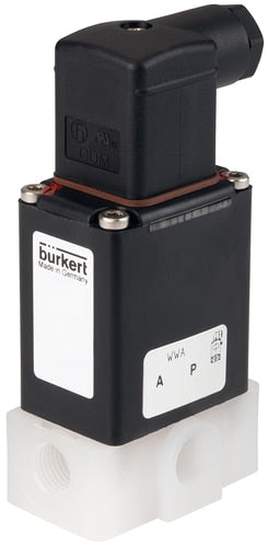 Electroválvula G1/4'' NC PVDF FFKM 0-12bar/174psi 24VDC 0330 335936