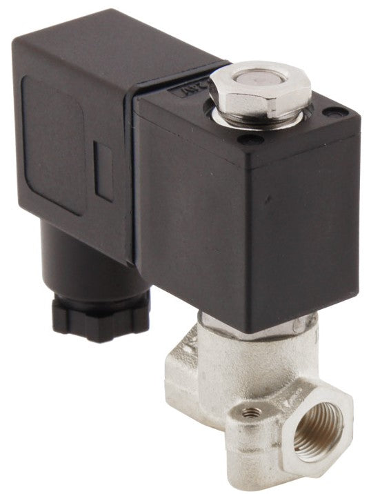 Electroválvula CM-DA 1/8'' NPT Acero inoxidable FKM 0-10bar 24V DC