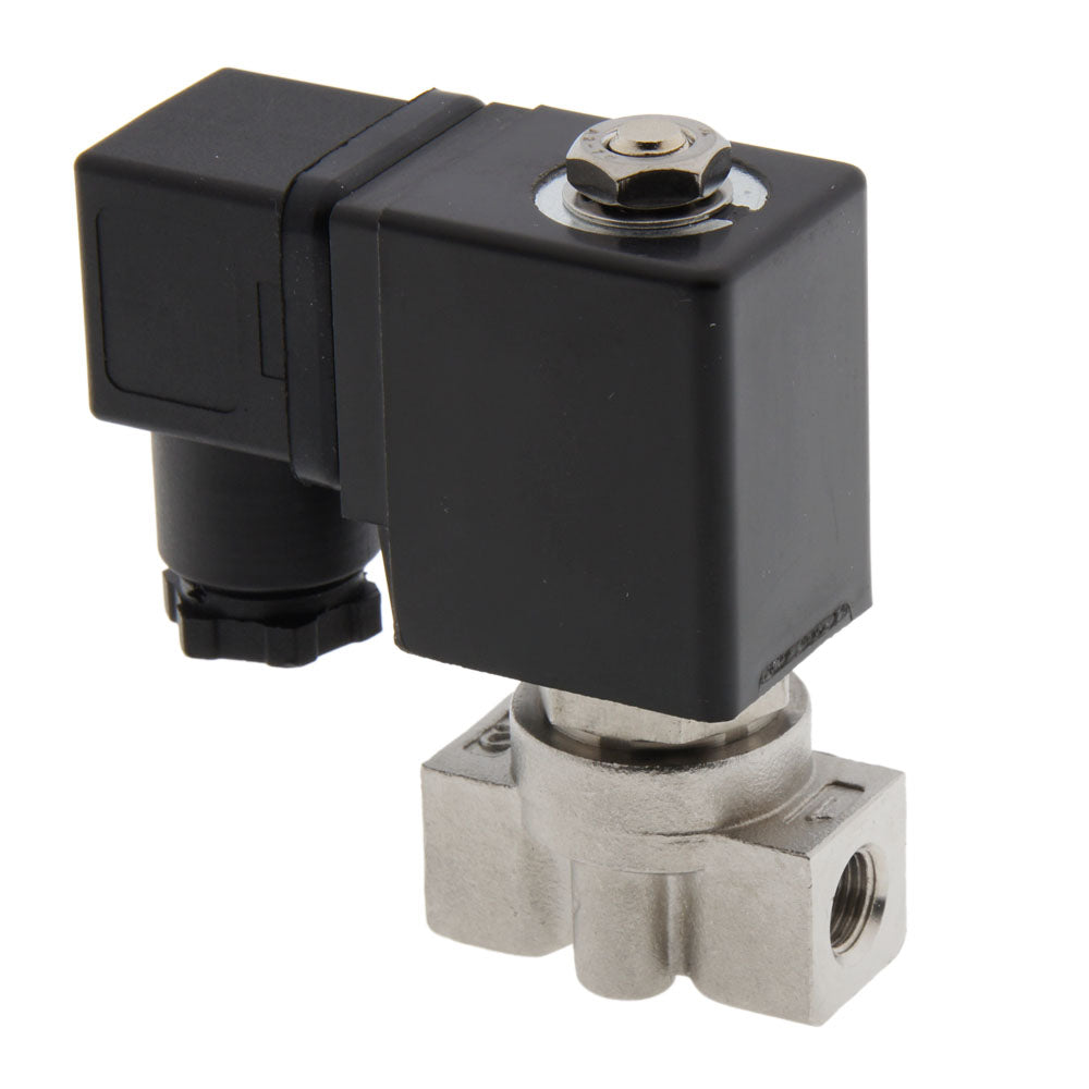 Electroválvula ST-DA 1/8'' acero inoxidable FKM 0-13bar 12V DC