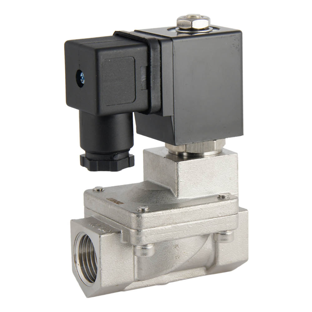 Electroválvula ST-IA 1/2'' NPT acero inoxidable EPDM 0,5-16bar 12V DC