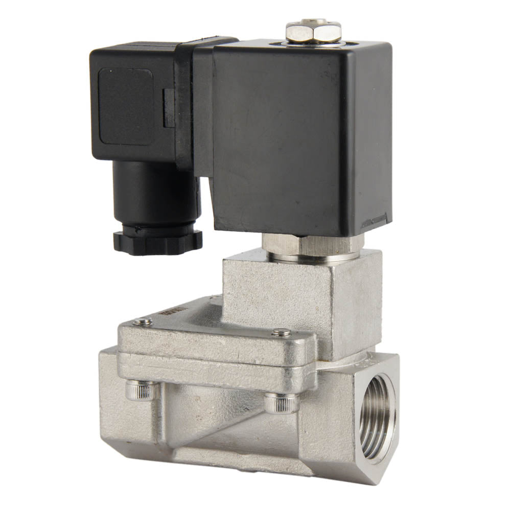 Electroválvula ST-IA 1/2'' NPT acero inoxidable EPDM 0,5-16bar 12V DC