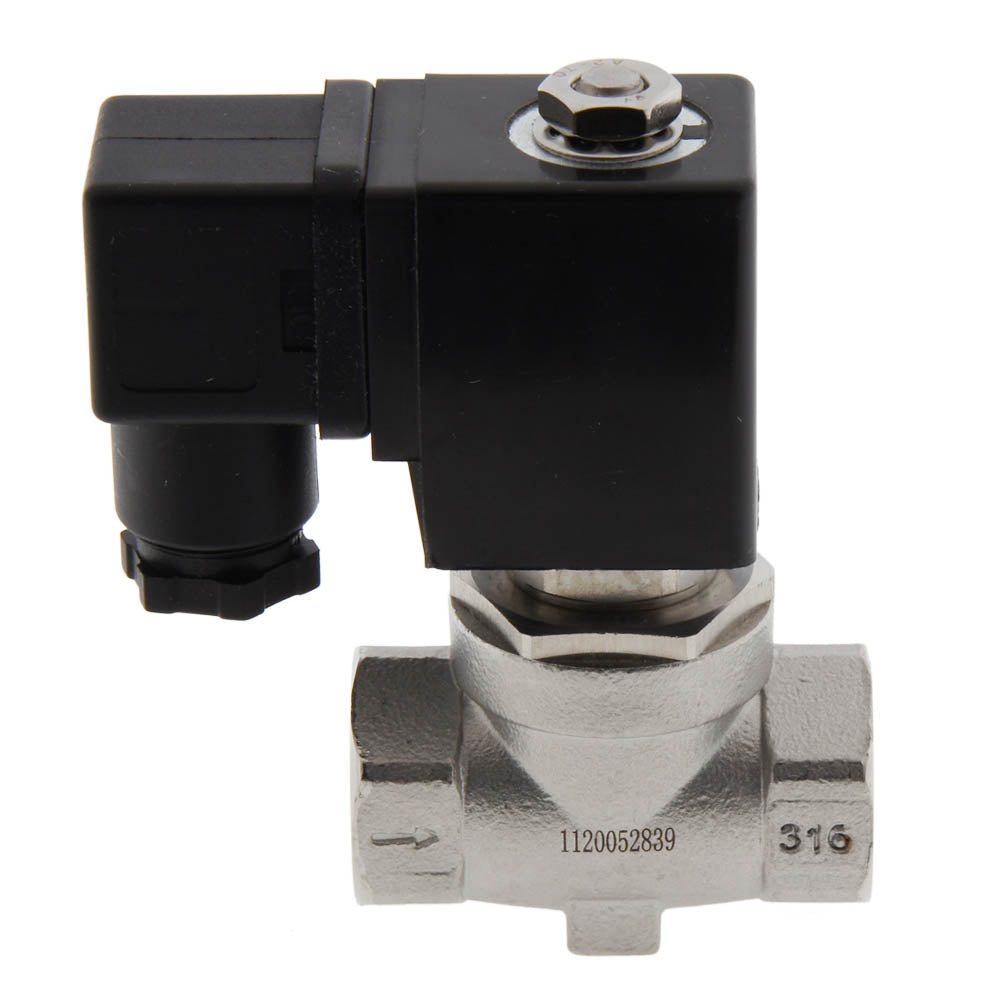 Electroválvula ST-SA 3/8'' NPT acero inoxidable FKM 0-10bar 24V DC
