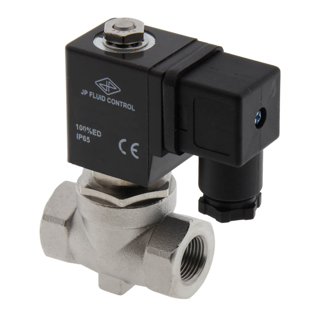 Electroválvula ST-SA 3/8'' NPT acero inoxidable FKM 0-10bar 24V DC