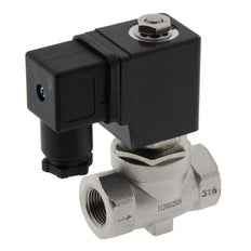 Electroválvula ST-SA 3/8'' NPT acero inoxidable FKM 0-10bar 24V DC