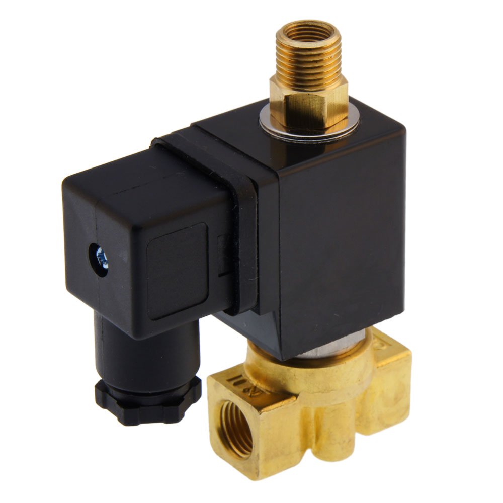 Electroválvula TW-DD 1/4'' 3/2 vías UN latón EPDM 0-2,5bar 24V DC