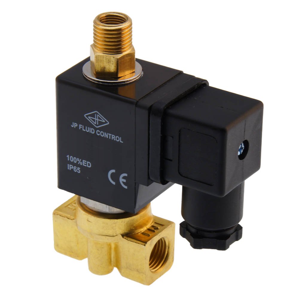 Válvula solenoide TW-DD 1/4'' 3/2 vías UN latón EPDM 0-2,5bar 12V DC