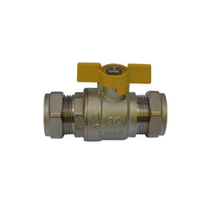 160A - Válvula de bola de 2 vías de paso total 15mm extremos de compresión - Gas