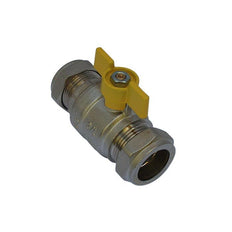 160A - Válvula de bola de 2 vías de paso total 15mm extremos de compresión - Gas