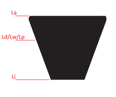 Correa Trapecial Imperial Clásica A83 13x8 Li-2100mm Ld-2130mm DIN 2215
