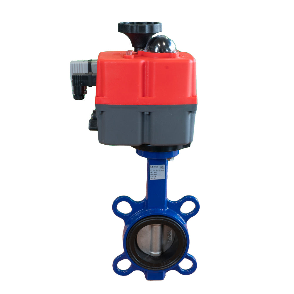 Electric Butterfly Valve DN40 24-240V AC/DC Fail-Safe Wafer Stainless Steel EPDM J+J