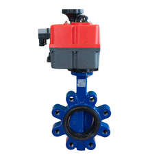 Electric Butterfly Valve DN32 24-240V AC/DC Modulating Fail-Safe Lug GGG40 NBR J+J