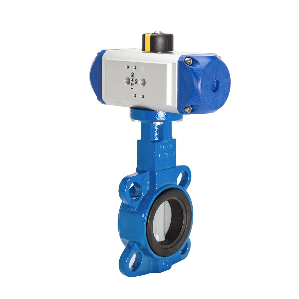 Válvula de mariposa neumática wafer DN250 (10 pulgadas) GGG40-Acero inoxidable-EPDM Doble efecto - BFLW