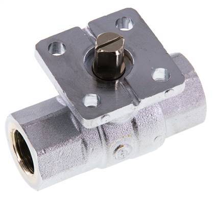 Válvula de bola de latón Rp3/8'' 2 vías ISO-Top PN40 - BL2BA