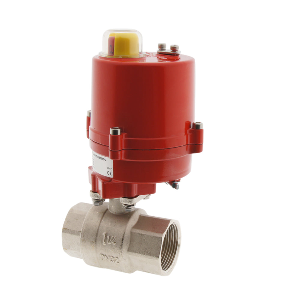 Válvula de bola eléctrica de latón de 2 vías G1'' 230V CA - BL2BA