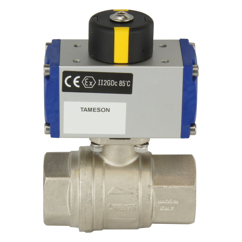 Válvula de bola neumática de latón de 2 vías y doble efecto G3/8'' - BL2BA