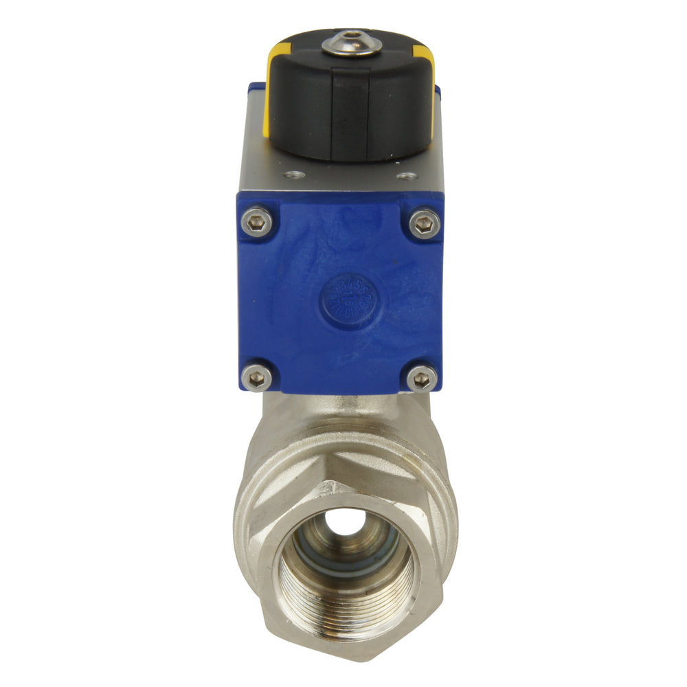 Válvula de bola neumática de latón de 2 vías y doble efecto G3/8'' - BL2BA