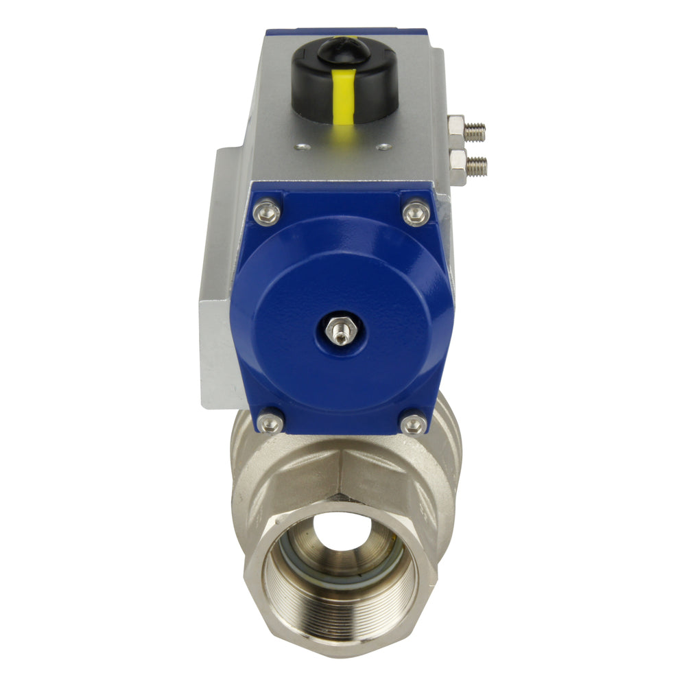 G2-1/2'' Válvula de bola neumática de latón de 2 vías cerrada por muelle - BL2BA