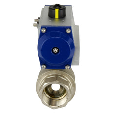 G2-1/2'' Válvula de bola neumática de latón de 2 vías cerrada por muelle - BL2BA