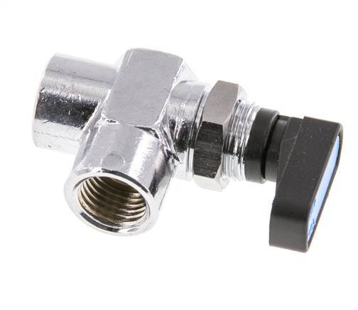 Válvula de bola de latón compacta de 2 vías de 1/4 de pulgada